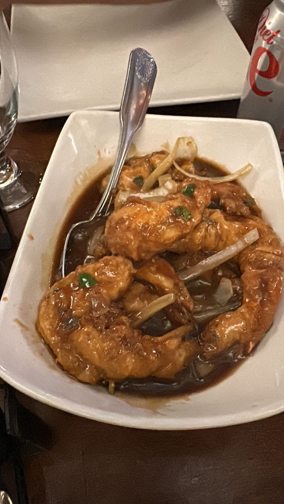 Saucy Manchurian chicken entree from the Tangra Fusion Yelp page